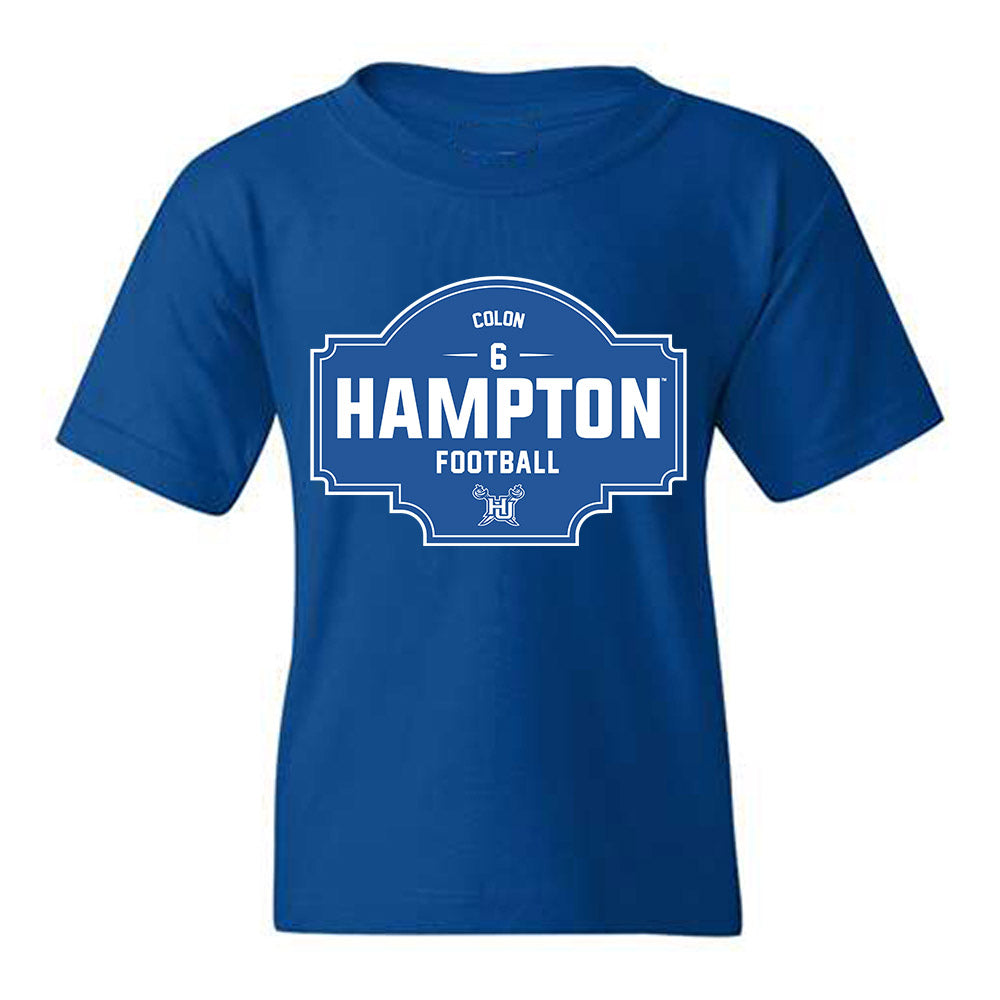 Hampton - NCAA Football : Noah Colon - Classic Fashion Shersey Youth T-Shirt-0