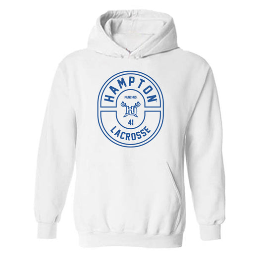 Hampton - NCAA Men's Lacrosse : Davis Munchus - Classic Fashion Shersey Hooded Sweatshirt-0