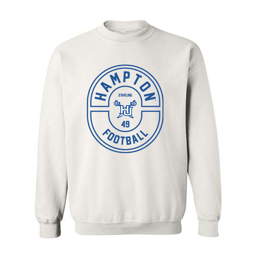 Hampton - NCAA Football : Brett Starling - Classic Fashion Shersey Crewneck Sweatshirt-0
