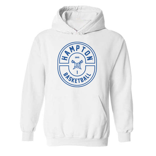 Hampton - NCAA Men's Basketball : Aaron Davis - Classic Fashion Shersey Hooded Sweatshirt-0