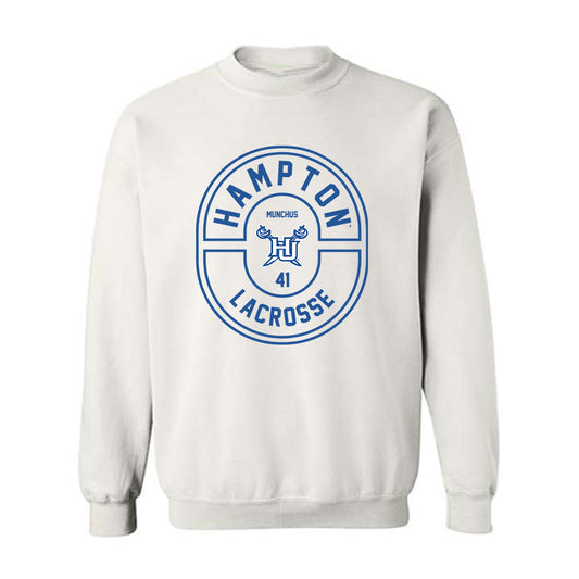 Hampton - NCAA Men's Lacrosse : Davis Munchus - Classic Fashion Shersey Crewneck Sweatshirt-0