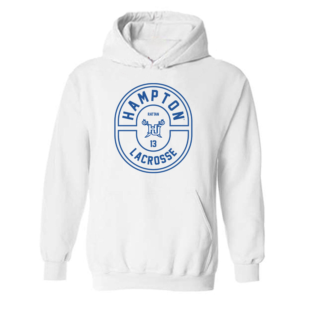 Hampton - NCAA Men's Lacrosse : Nikki Rattan - Classic Fashion Shersey Hooded Sweatshirt-0