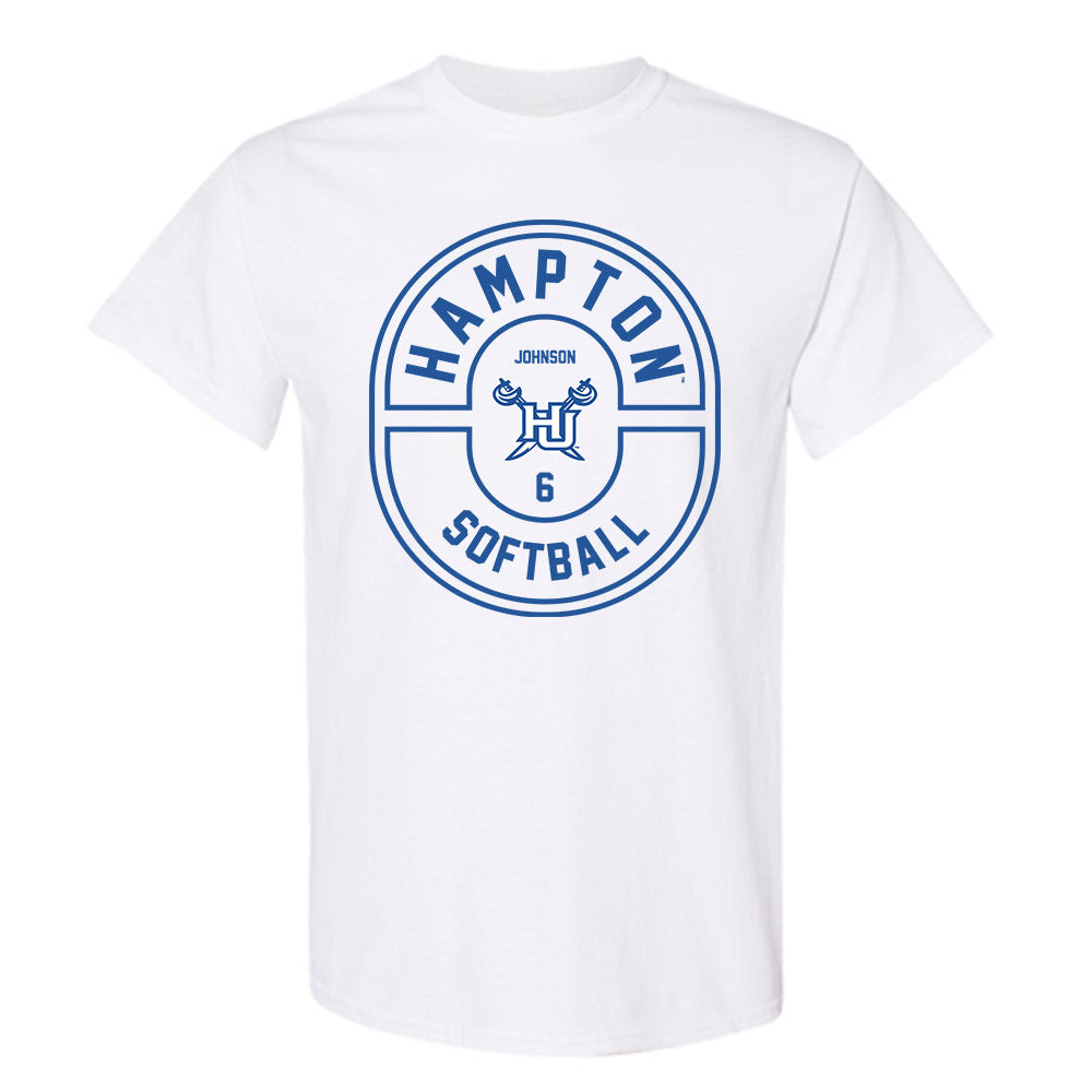 Hampton - NCAA Softball : Amani Johnson - Classic Fashion Shersey T-Shirt-0