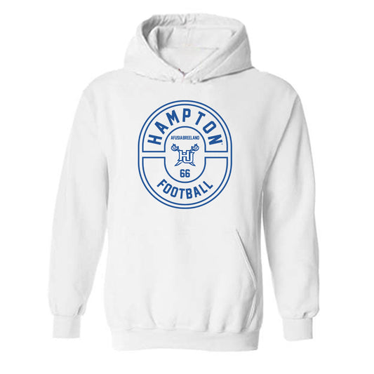 Hampton - NCAA Football : Kaisarra Afusia-Breeland - Classic Fashion Shersey Hooded Sweatshirt-0