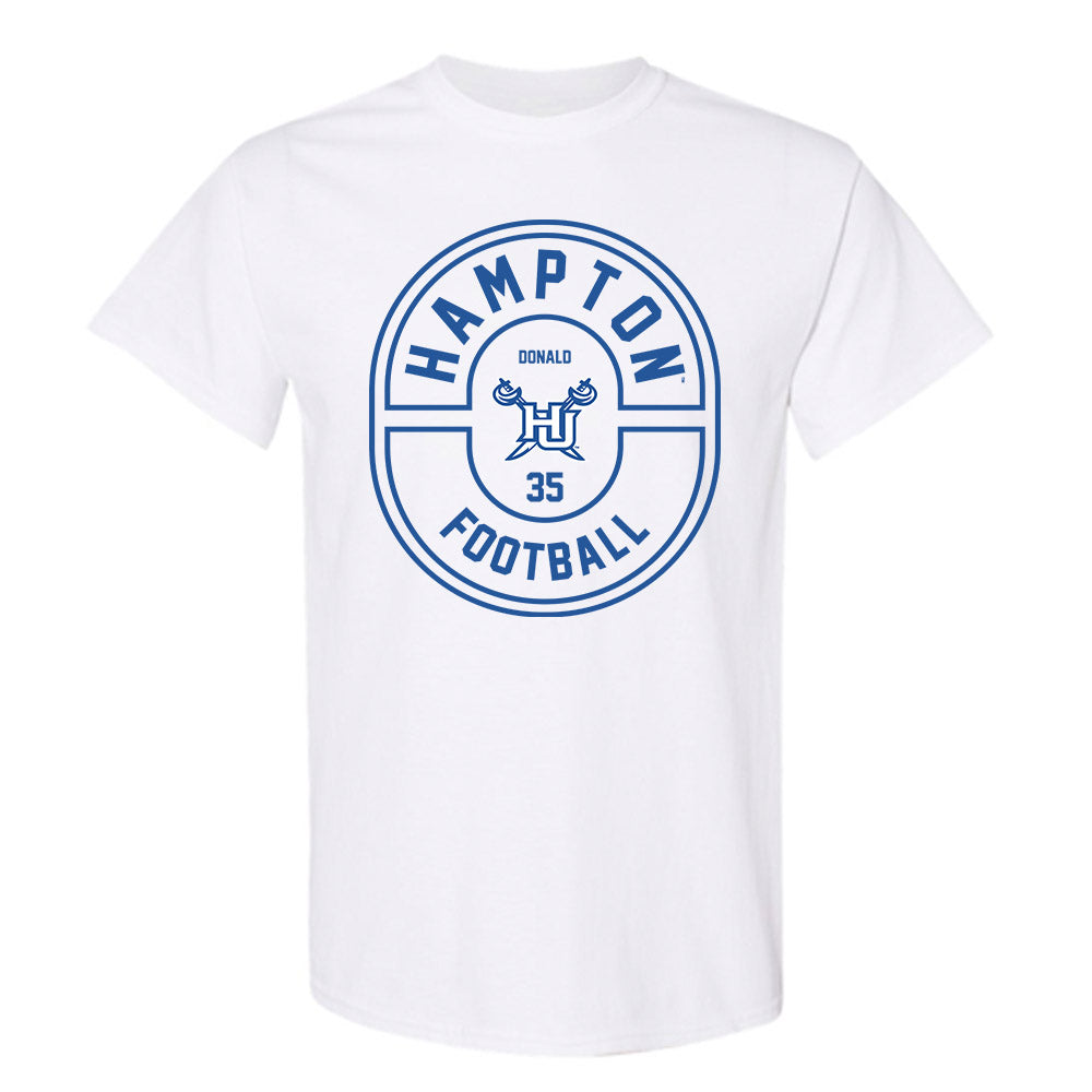 Hampton - NCAA Football : Kam Donald - Classic Fashion Shersey T-Shirt-0
