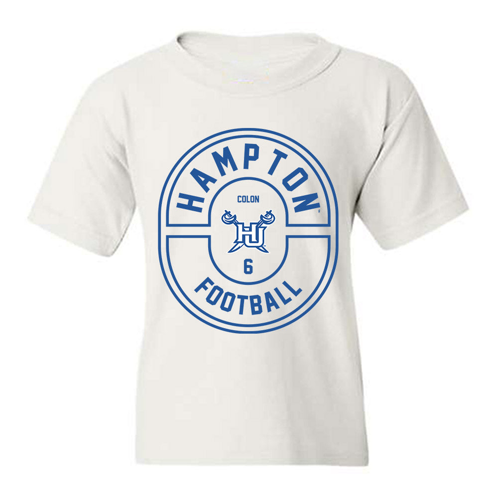 Hampton - NCAA Football : Noah Colon - Classic Fashion Shersey Youth T-Shirt-0