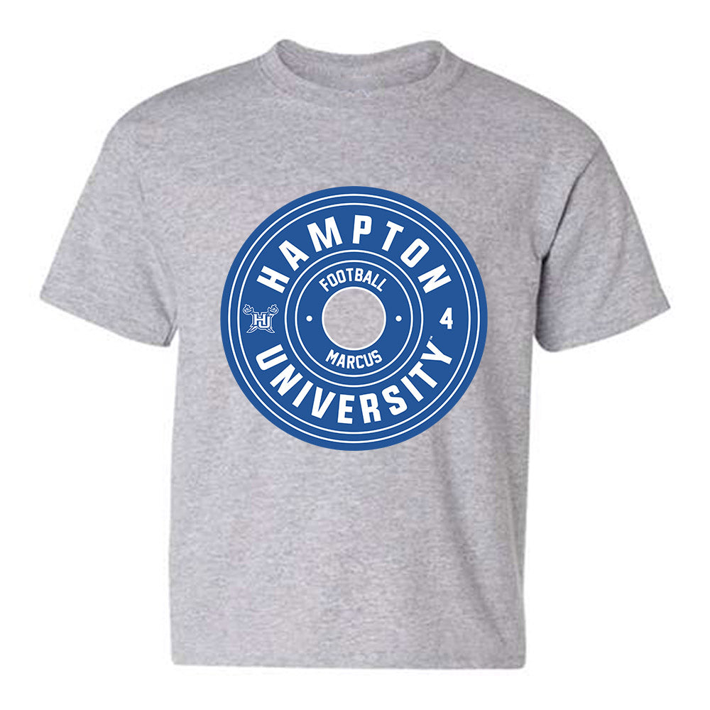 Hampton - NCAA Football : Temond Marcus - Classic Fashion Shersey Youth T-Shirt-0