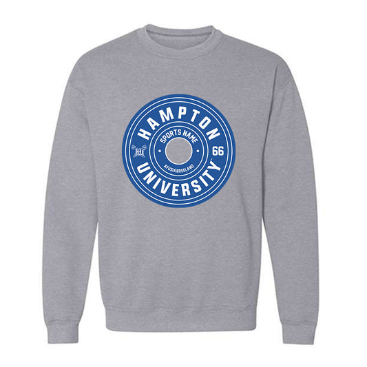 Hampton - NCAA Football : Kaisarra Afusia-Breeland - Classic Fashion Shersey Crewneck Sweatshirt-0