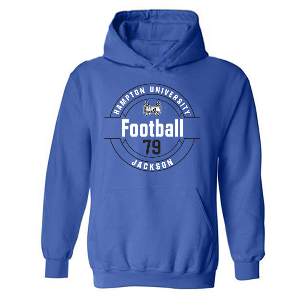 Hampton - NCAA Football : Collen Jackson - Classic Fashion Shersey Hooded Sweatshirt-0