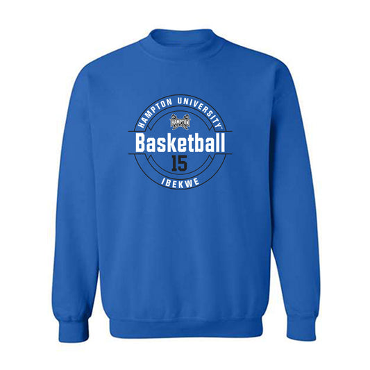 Hampton - NCAA Men's Basketball : Zion Ibekwe - Classic Fashion Shersey Crewneck Sweatshirt-0