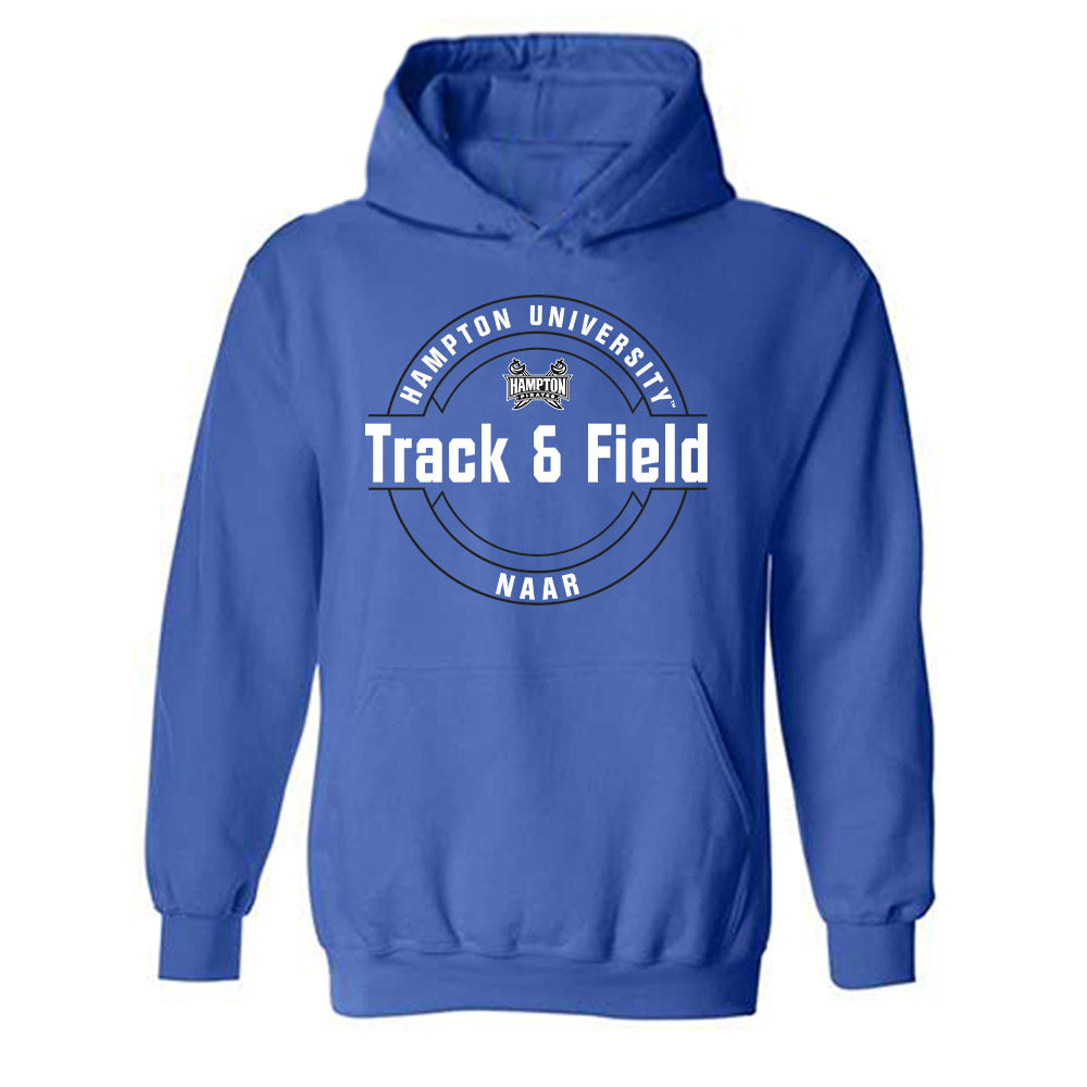 Hampton - NCAA Men's Track & Field : Garth Naar - Classic Fashion Shersey Hooded Sweatshirt-0