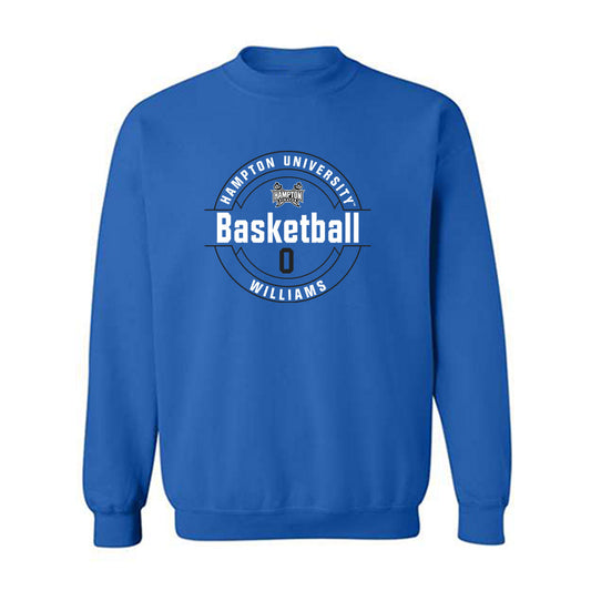 Hampton - NCAA Men's Basketball : Kody Williams - Classic Fashion Shersey Crewneck Sweatshirt-0