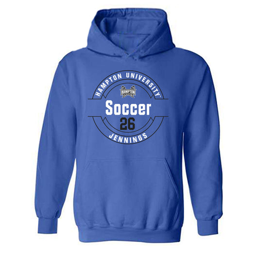 Hampton - NCAA Women's Soccer : Nylah Jennings - Classic Fashion Shersey Hooded Sweatshirt-0