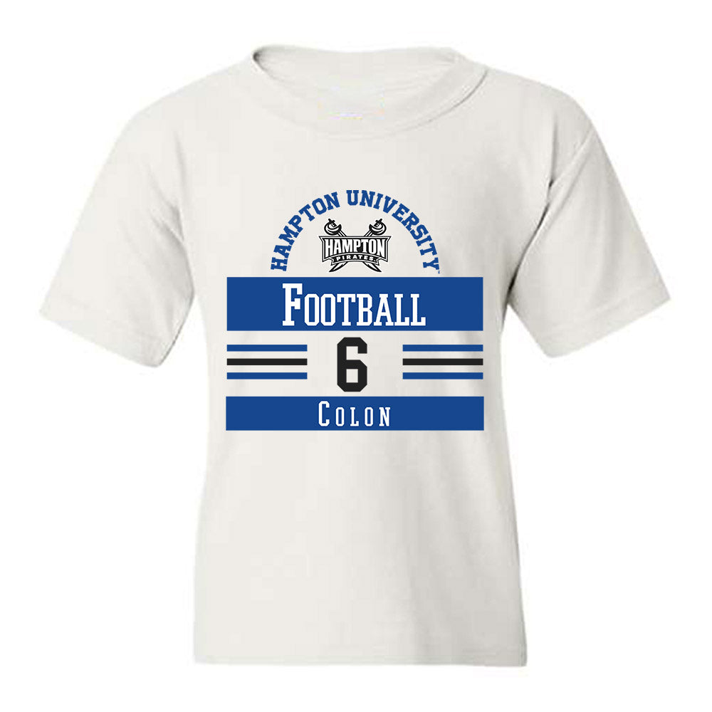 Hampton - NCAA Football : Noah Colon - Classic Fashion Shersey Youth T-Shirt-0