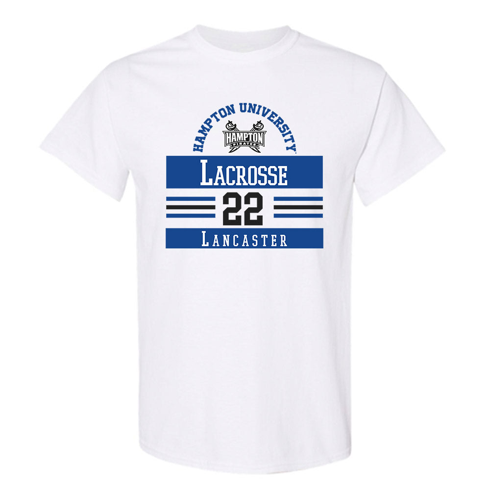 Hampton - NCAA Men's Lacrosse : Miles Lancaster - Classic Fashion Shersey T-Shirt-0