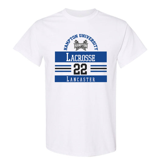Hampton - NCAA Men's Lacrosse : Miles Lancaster - Classic Fashion Shersey T-Shirt-0