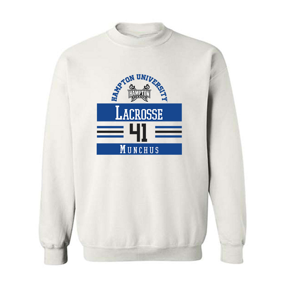 Hampton - NCAA Men's Lacrosse : Davis Munchus - Classic Fashion Shersey Crewneck Sweatshirt-0