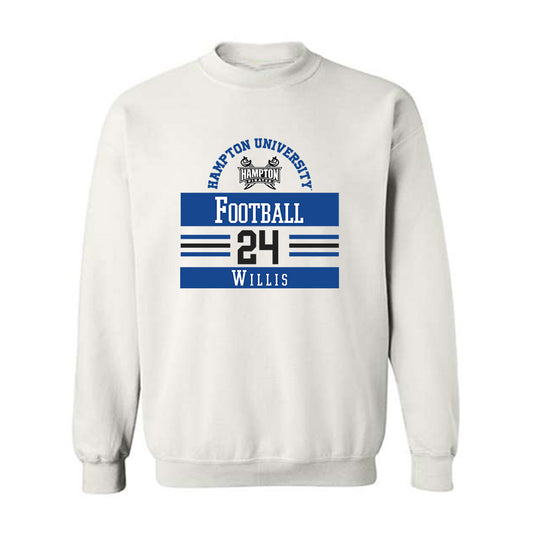 Hampton - NCAA Football : Marqwae Willis - Classic Fashion Shersey Crewneck Sweatshirt-0