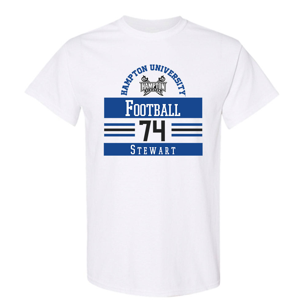 Hampton - NCAA Football : Damaurius Stewart - Classic Fashion Shersey T-Shirt-0