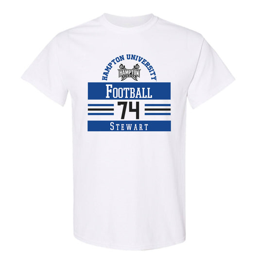 Hampton - NCAA Football : Damaurius Stewart - Classic Fashion Shersey T-Shirt-0