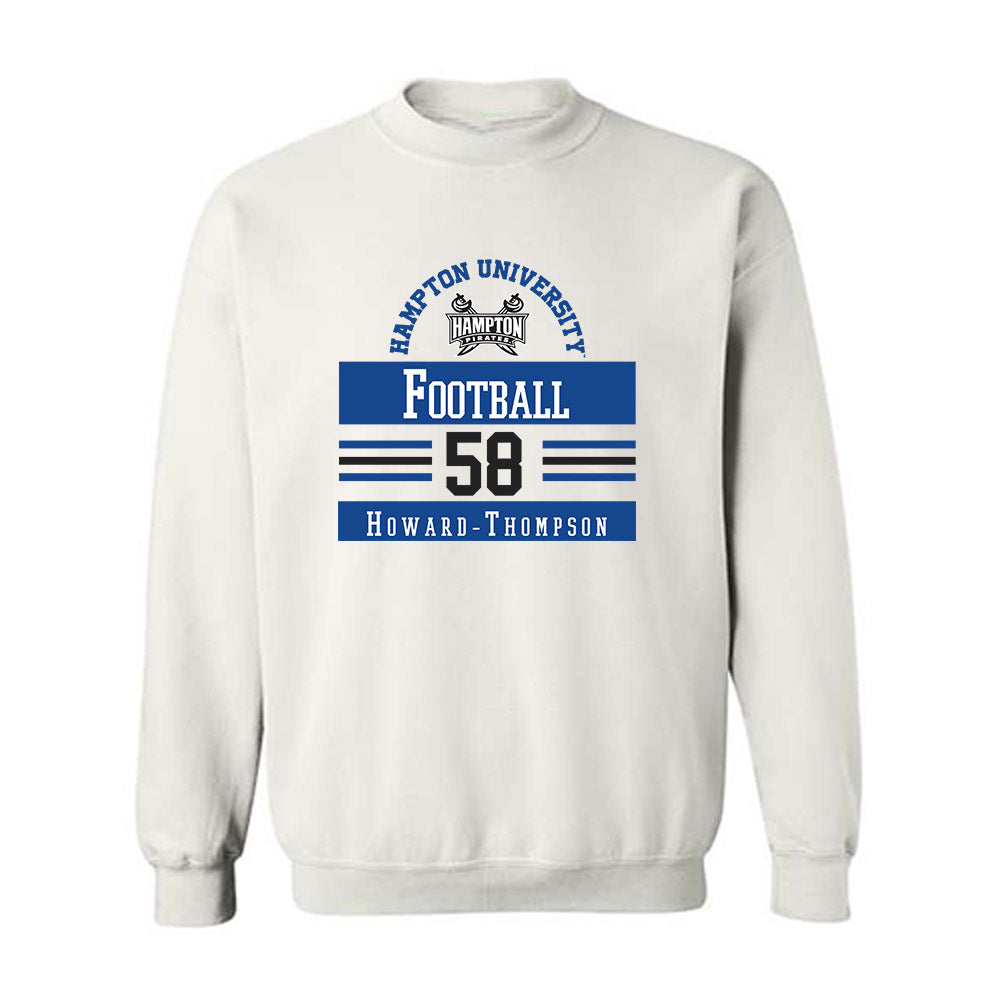Hampton - NCAA Football : Tyher Howard-Thompson - Classic Fashion Shersey Crewneck Sweatshirt-0