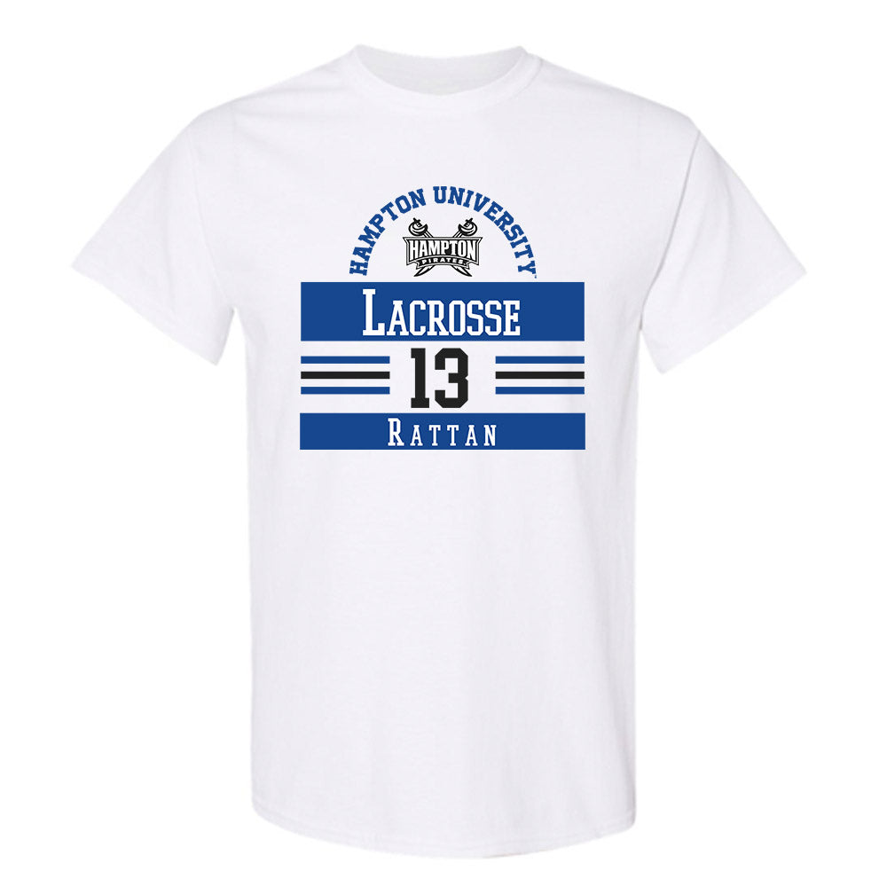 Hampton - NCAA Men's Lacrosse : Nikki Rattan - Classic Fashion Shersey T-Shirt-0