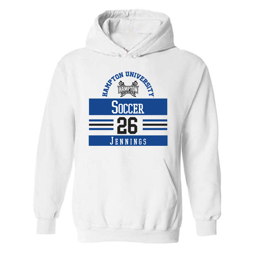 Hampton - NCAA Women's Soccer : Nylah Jennings - Classic Fashion Shersey Hooded Sweatshirt-0