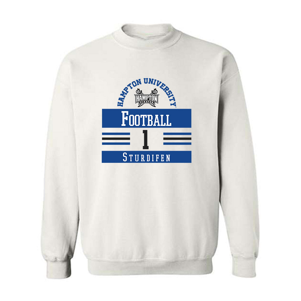 Hampton - NCAA Football : Cam Sturdifen - Classic Fashion Shersey Crewneck Sweatshirt-0