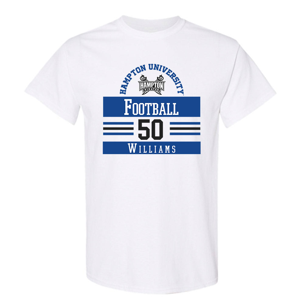 Hampton - NCAA Football : John Williams - Classic Fashion Shersey T-Shirt-0