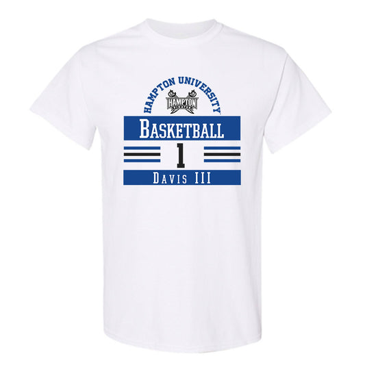 Hampton - NCAA Men's Basketball : Aaron Davis III - Classic Fashion Shersey T-Shirt-0