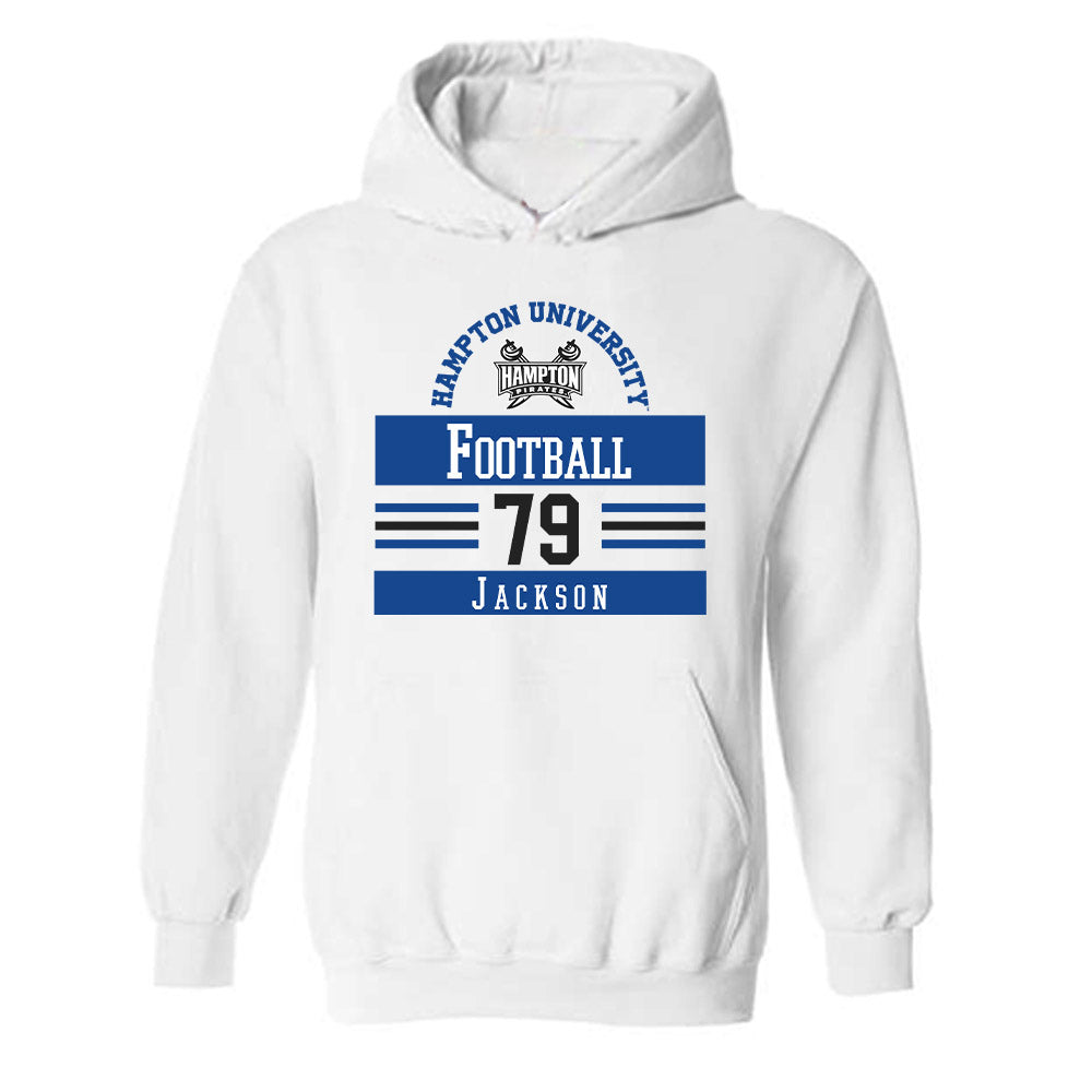 Hampton - NCAA Football : Collen Jackson - Classic Fashion Shersey Hooded Sweatshirt-0