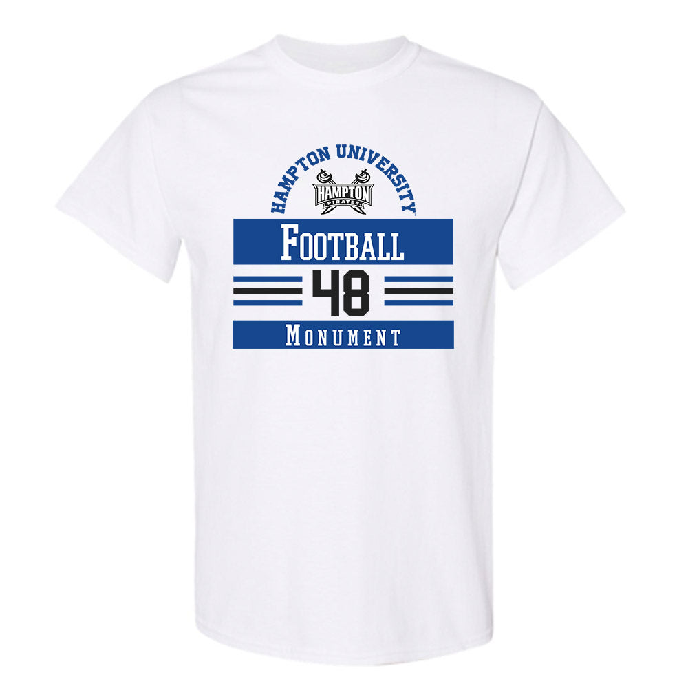 Hampton - NCAA Football : William Monument - Classic Fashion Shersey T-Shirt-0