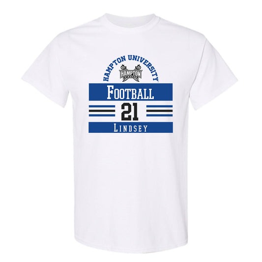 Hampton - NCAA Football : JaSean Lindsey - Classic Fashion Shersey T-Shirt-0