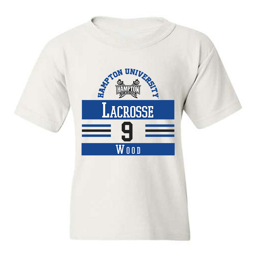 Hampton - NCAA Men's Lacrosse : Maliik Wood - Classic Fashion Shersey Youth T-Shirt-0