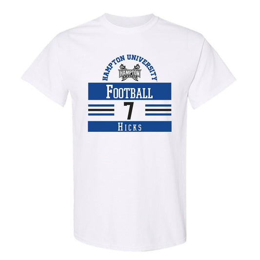 Hampton - NCAA Football : William Hicks - Classic Fashion Shersey T-Shirt-0