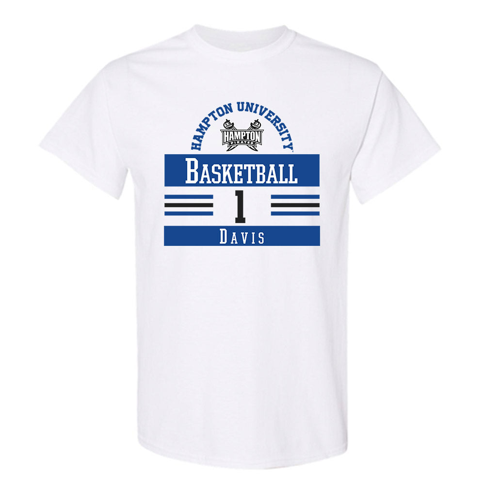 Hampton - NCAA Men's Basketball : Aaron Davis - Classic Fashion Shersey T-Shirt-0