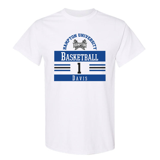 Hampton - NCAA Men's Basketball : Aaron Davis - Classic Fashion Shersey T-Shirt-0