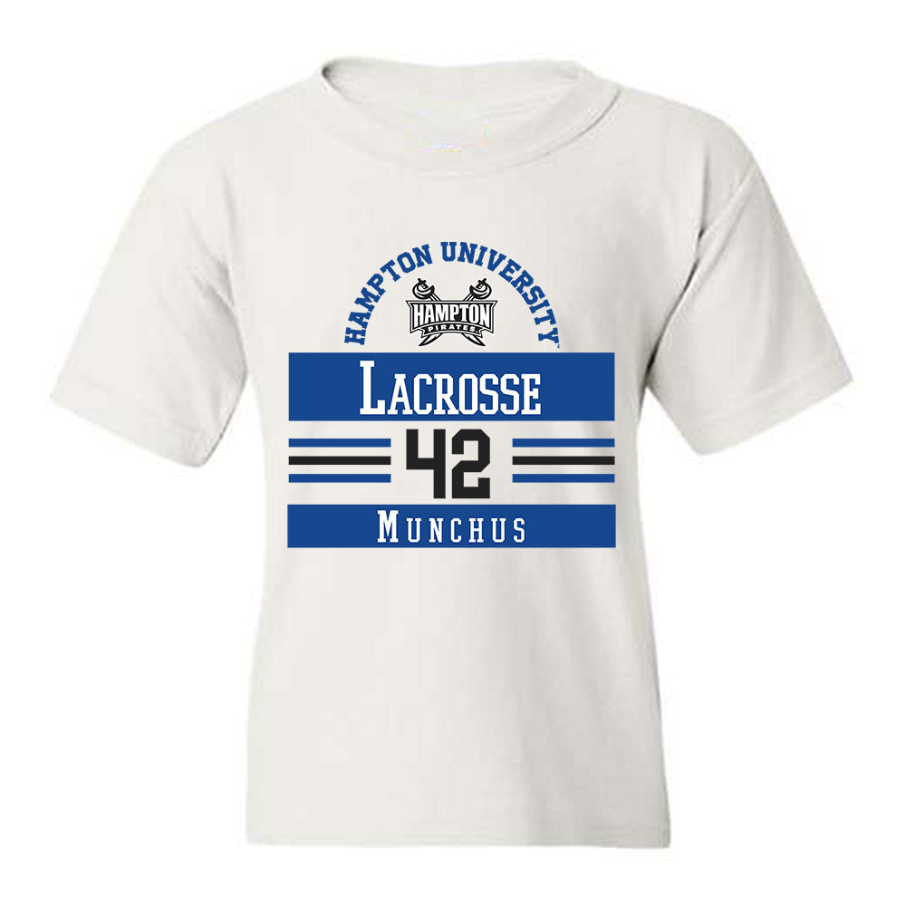 Hampton - NCAA Men's Lacrosse : Dylan Munchus - Classic Fashion Shersey Youth T-Shirt-0