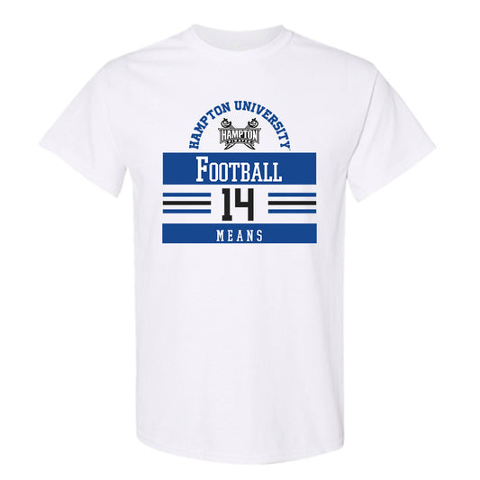 Hampton - NCAA Football : Nare Means - Classic Fashion Shersey T-Shirt-0