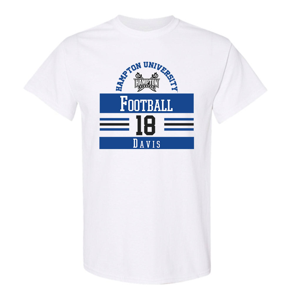 Hampton - NCAA Football : Iman Davis - Classic Fashion Shersey T-Shirt-0