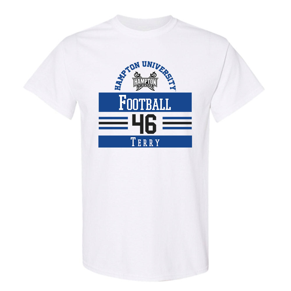 Hampton - NCAA Football : Derien Terry - Classic Fashion Shersey T-Shirt-0