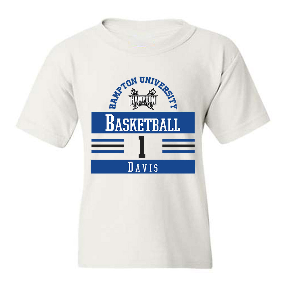 Hampton - NCAA Men's Basketball : Aaron Davis - Classic Fashion Shersey Youth T-Shirt-0