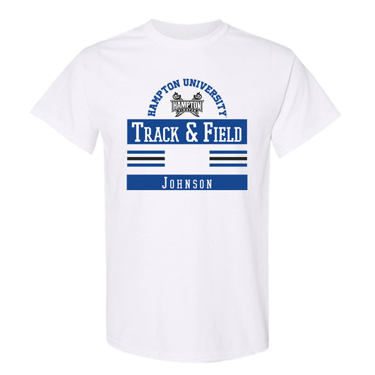 Hampton - NCAA Women's Track & Field : Kenidi Johnson - Classic Fashion Shersey T-Shirt-0