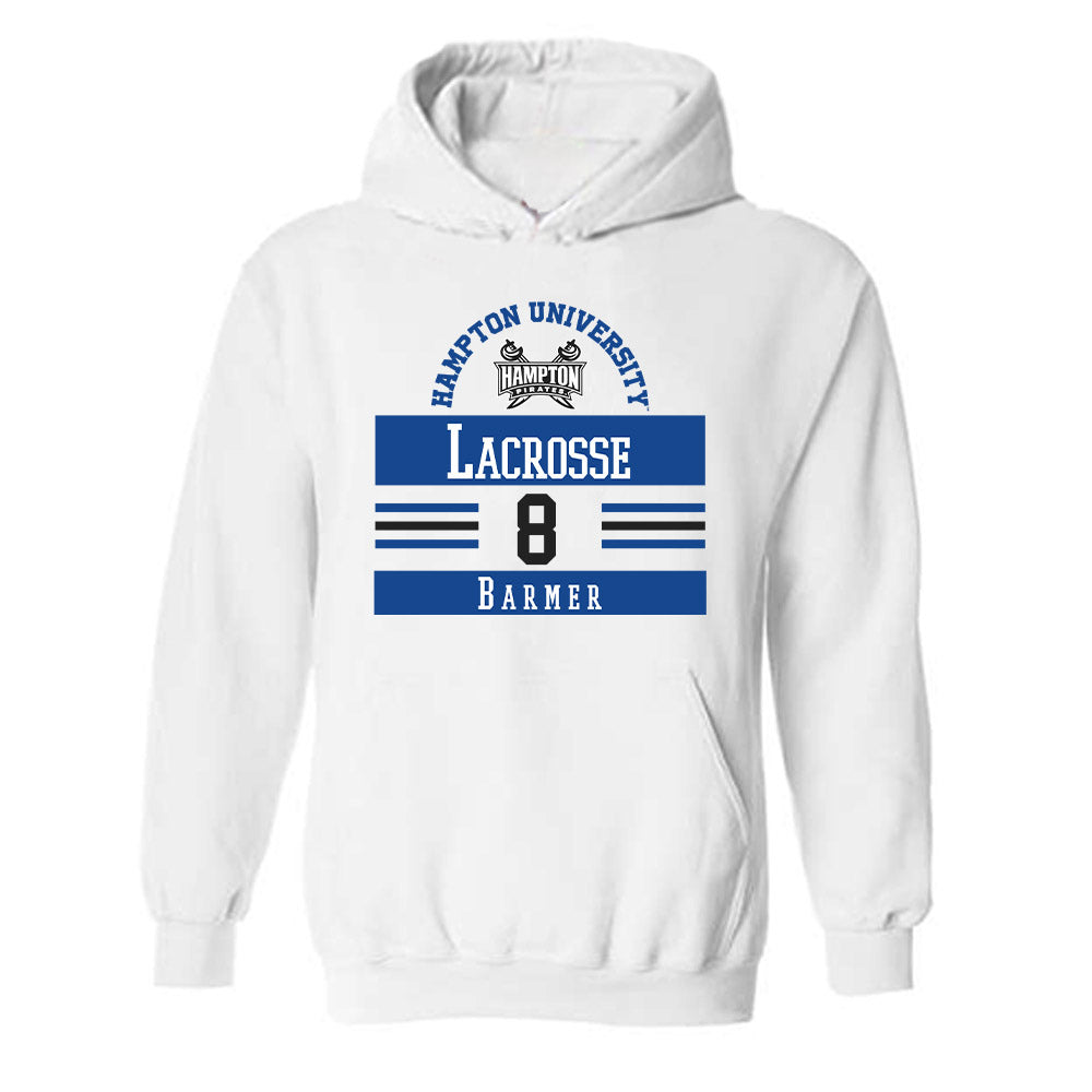 Hampton - NCAA Men's Lacrosse : Athan Barmer - Classic Fashion Shersey Hooded Sweatshirt-0