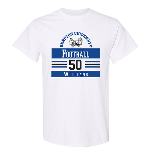 Hampton - NCAA Football : John Williams - Classic Fashion Shersey T-Shirt-0