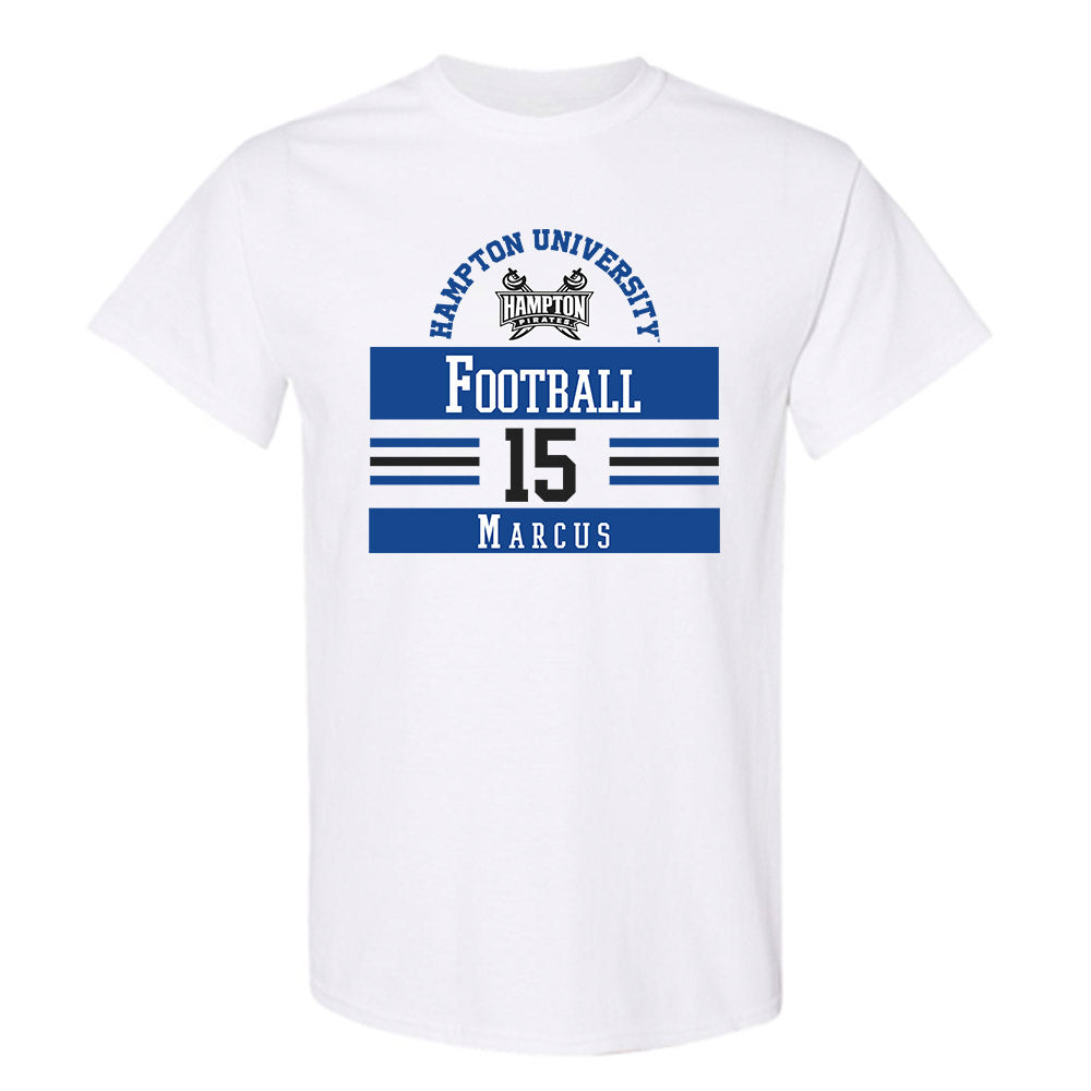Hampton - NCAA Football : Temond Marcus - Classic Fashion Shersey T-Shirt-0