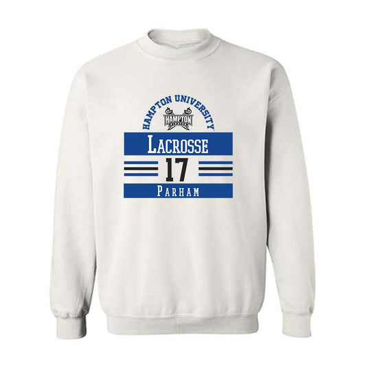 Hampton - NCAA Men's Lacrosse : Owen Parham - Classic Fashion Shersey Crewneck Sweatshirt-0
