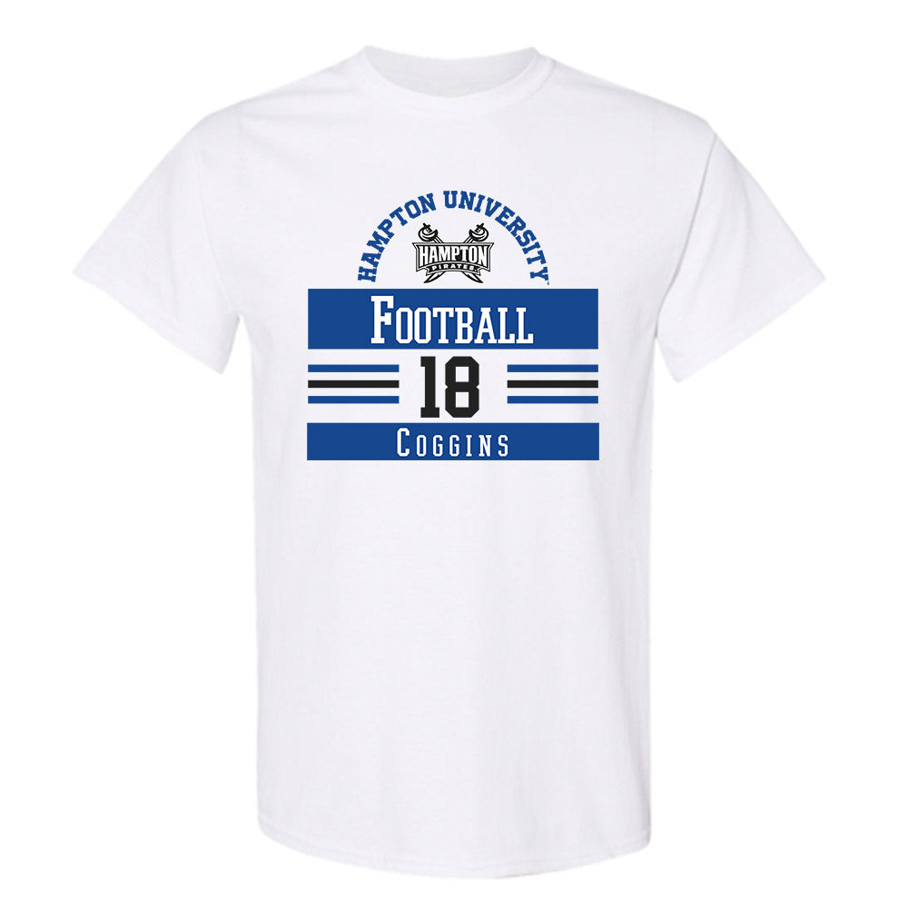 Hampton - NCAA Football : Jaysaun Coggins - Classic Fashion Shersey T-Shirt-0
