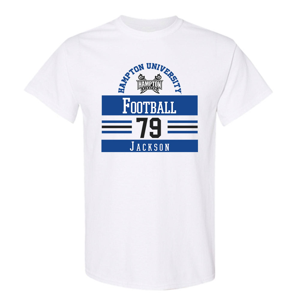 Hampton - NCAA Football : Collen Jackson - Classic Fashion Shersey T-Shirt-0