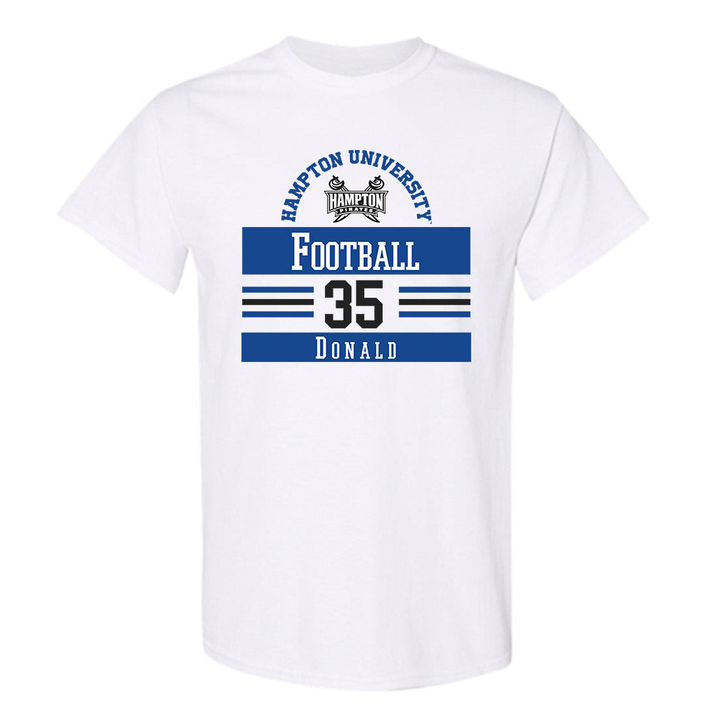 Hampton - NCAA Football : Kam Donald - Classic Fashion Shersey T-Shirt-0